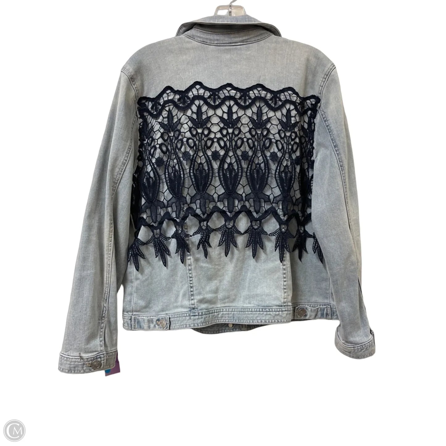 Jacket Denim By Chicos In Blue Denim, Size: L
