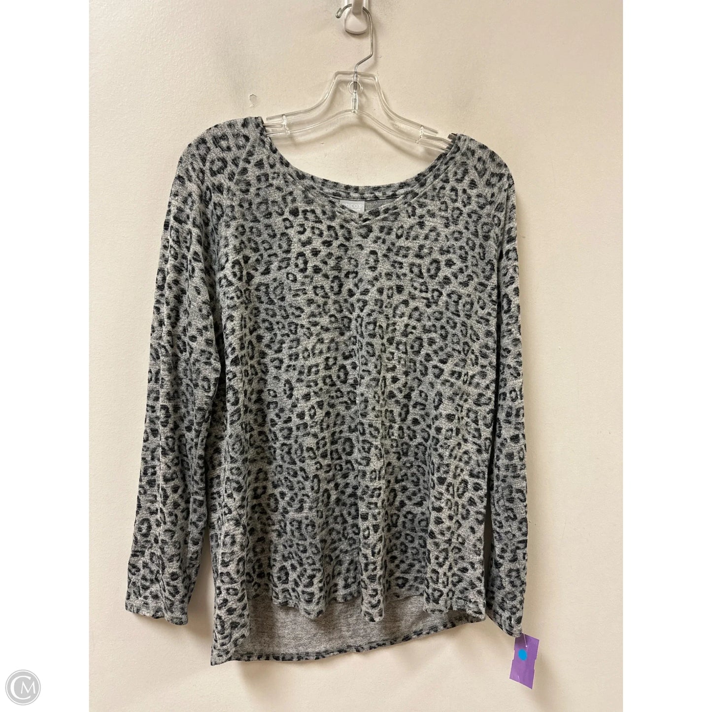 Top Long Sleeve By Chicos In Animal Print, Size: L