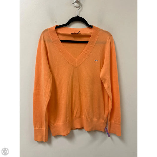 Sweater By Vineyard Vines In Orange, Size: L