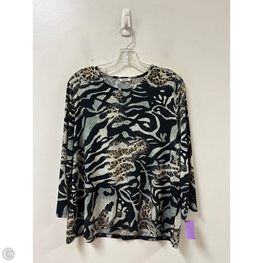 Top Long Sleeve By Tanjay In Animal Print, Size: L