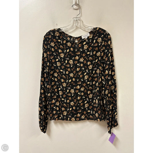 Top Long Sleeve By Gilli In Floral Print, Size: L