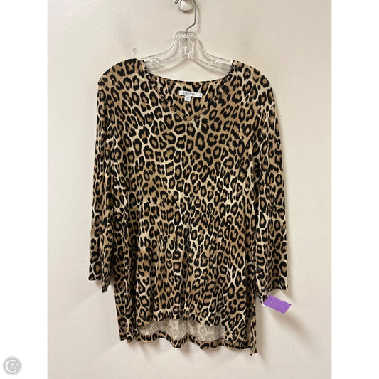 Top Long Sleeve By Chicos In Animal Print, Size: L
