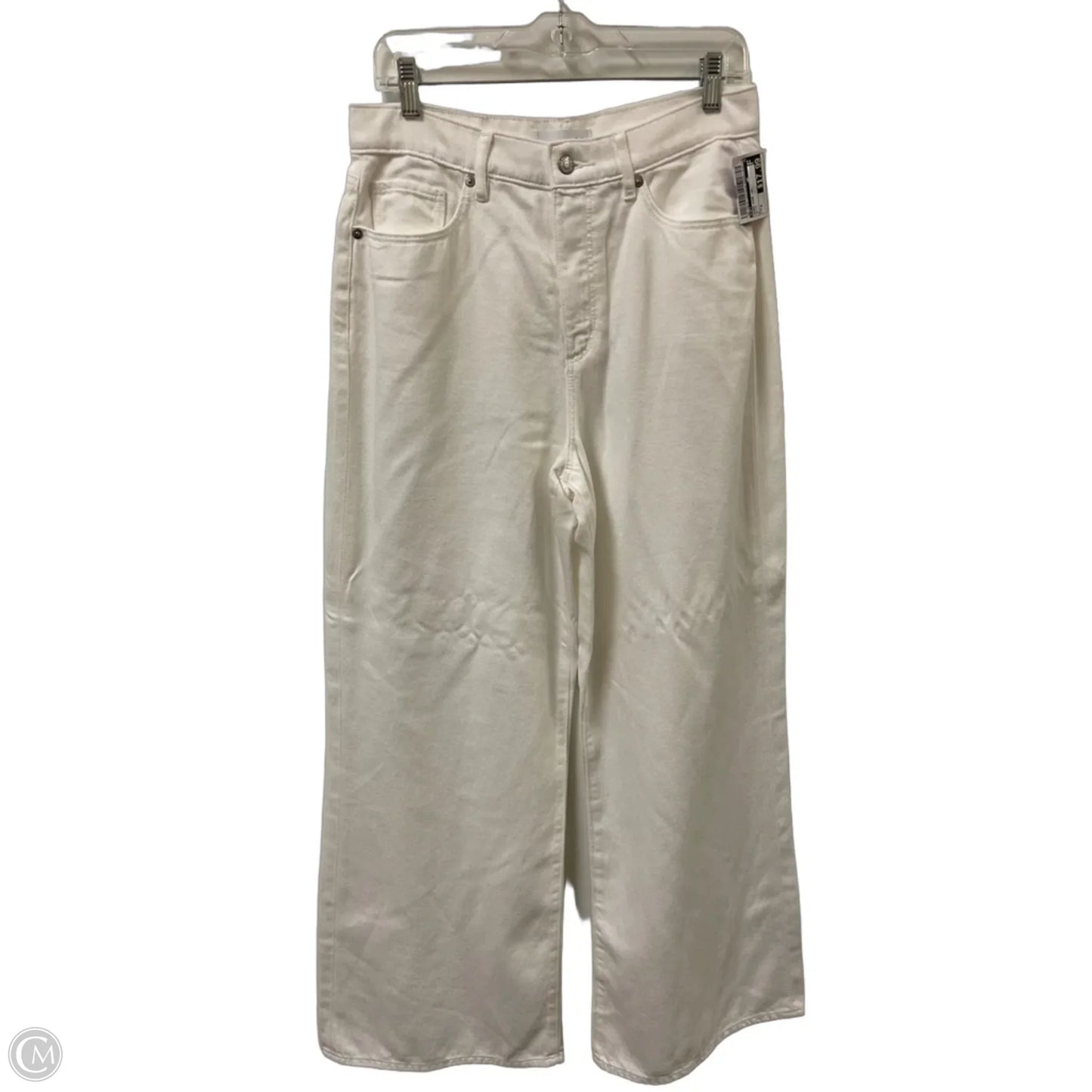 Jeans Wide Leg By Loft In White, Size: 8