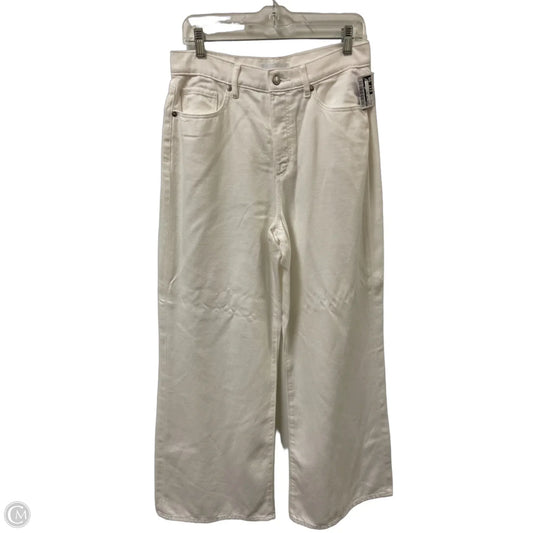 Jeans Wide Leg By Loft In White, Size: 8