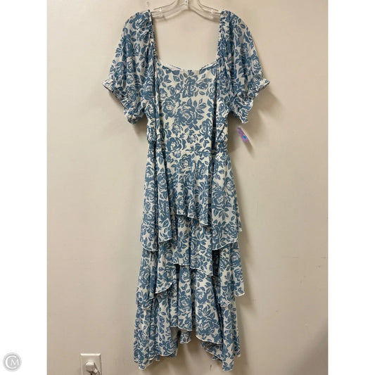 Dress Casual Midi By Ember In Blue, Size: 1x