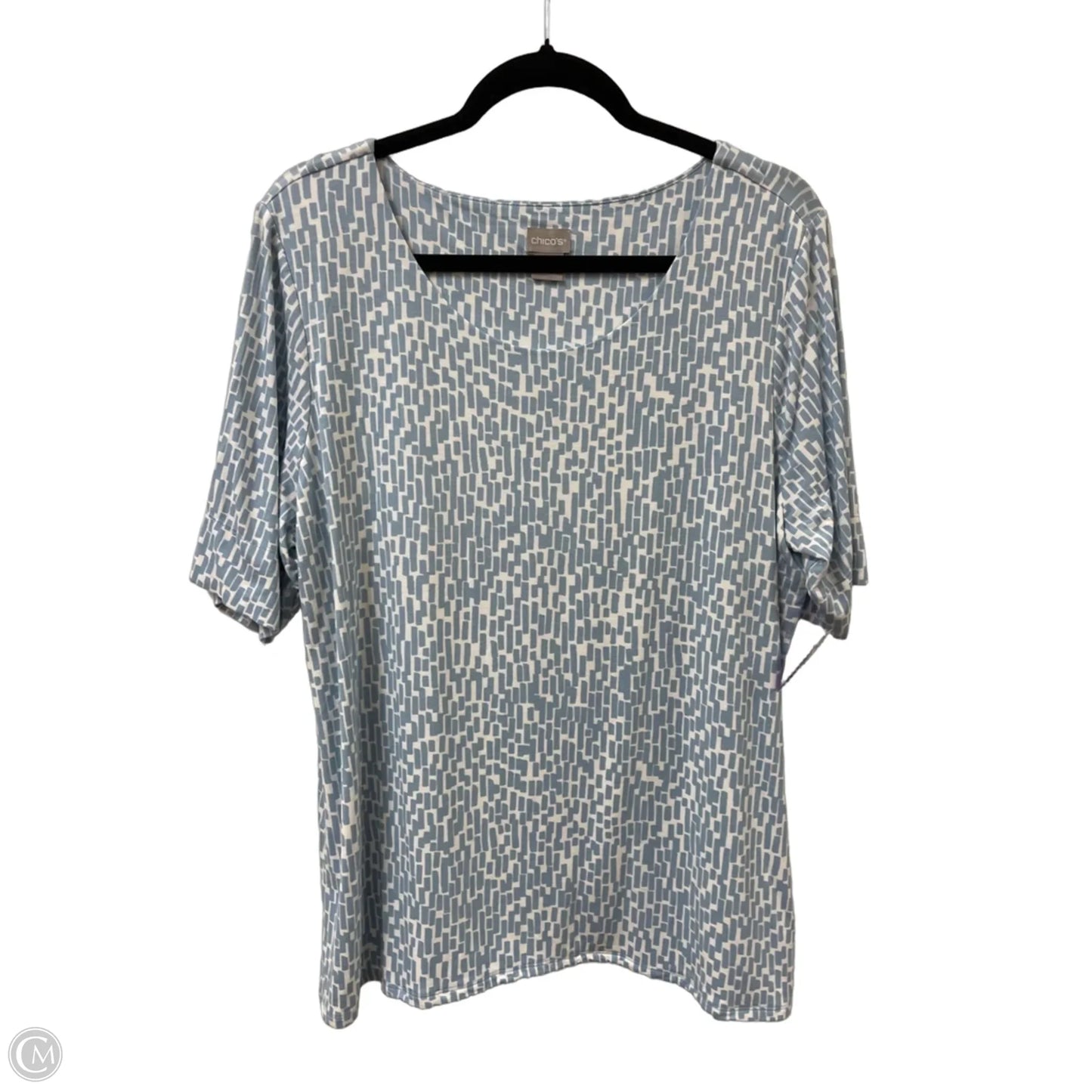 Top Short Sleeve By Chicos In Blue, Size: Xl