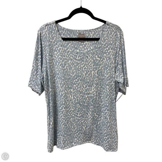 Top Short Sleeve By Chicos In Blue, Size: Xl