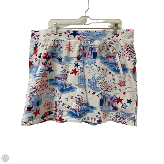 Skort By Kim Rogers In Blue & Red & White, Size: Xl