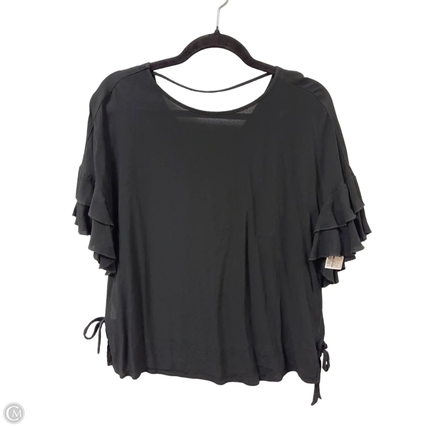 Top Short Sleeve By Express In Black, Size: S