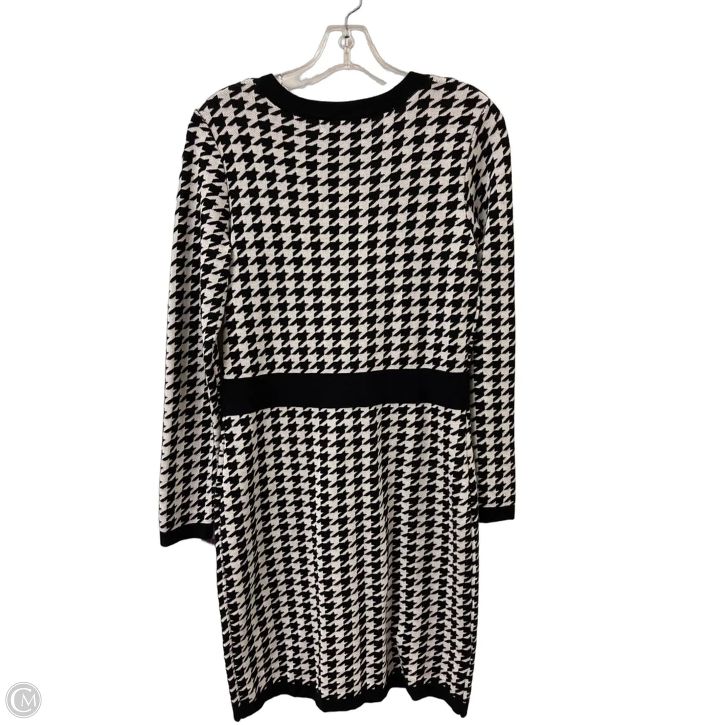 Dress Casual Midi By Taylor In Black & White, Size: M