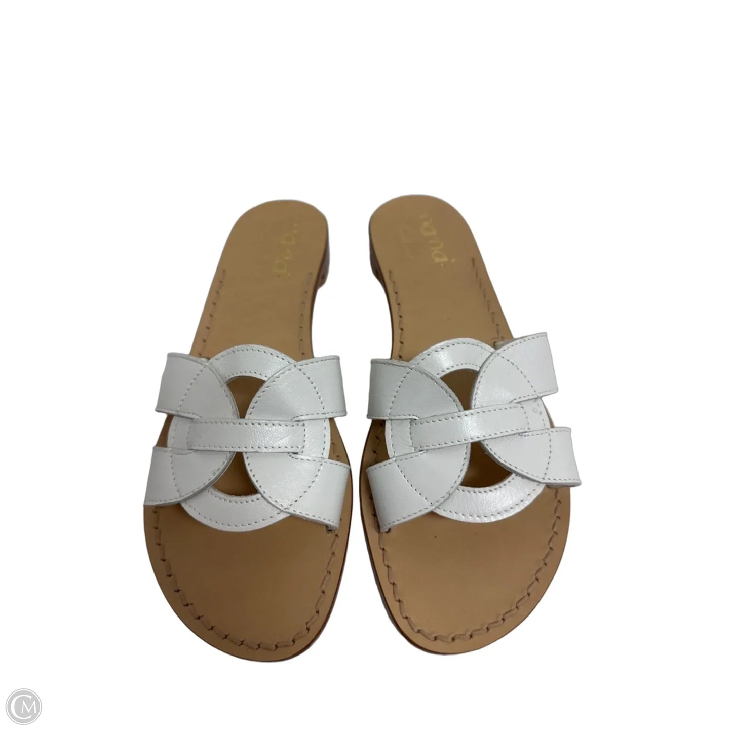 Sandals Flats By Clothes Mentor In White, Size: 8.5