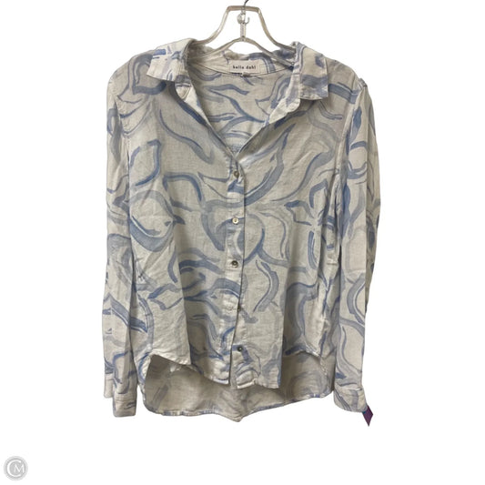Blouse Long Sleeve By Bella Dahl In Blue, Size: S