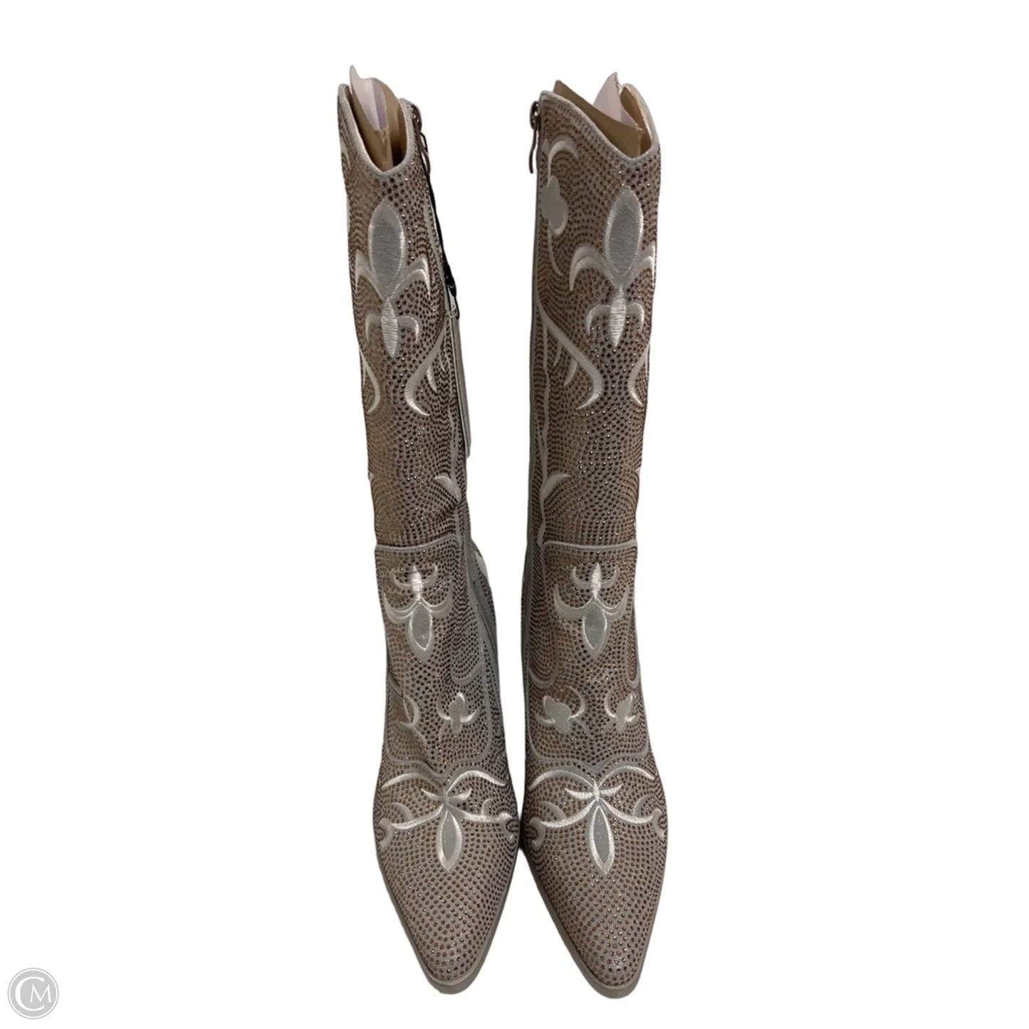 Boots Western By Clothes Mentor In Silver, Size: 10