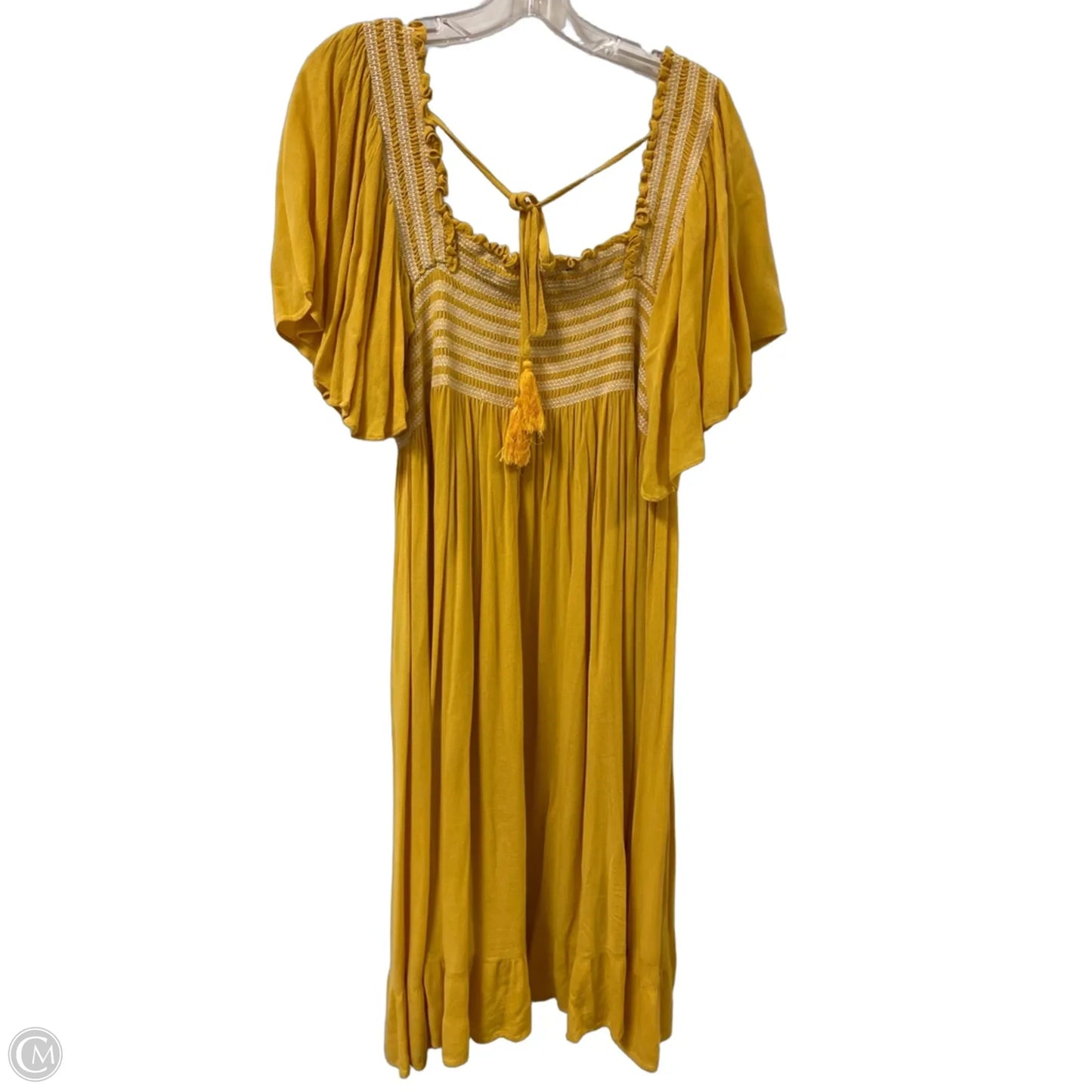 Dress Casual Midi By Davi & Dani In Yellow, Size: 3x