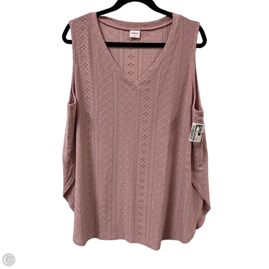 Top Sleeveless By Clothes Mentor In Pink, Size: 1x