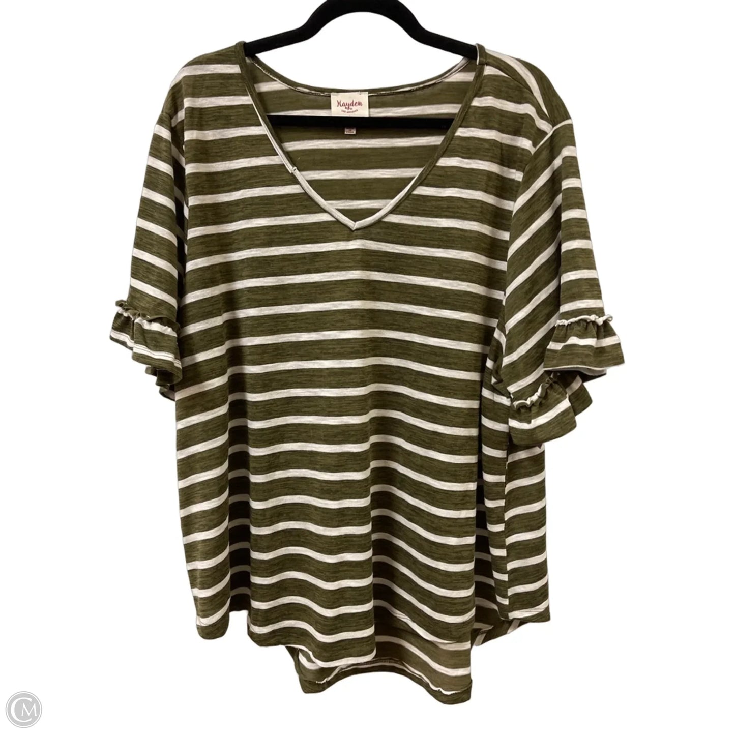 Top Short Sleeve By Hayden La In Green, Size: 2x