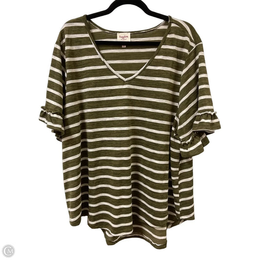 Top Short Sleeve By Hayden La In Green, Size: 2x