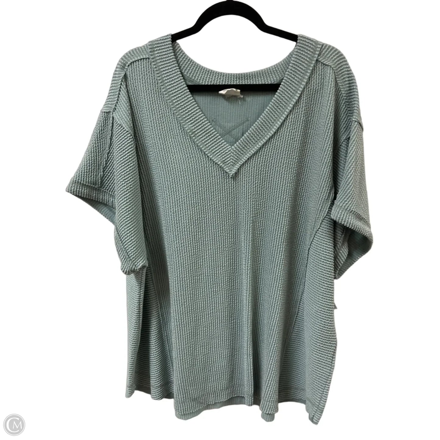 Top Short Sleeve By New In In Blue, Size: 1x