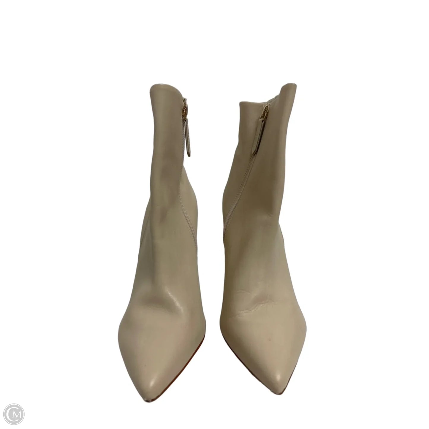 Boots Ankle Heels By Schutz In Cream, Size: 8.5