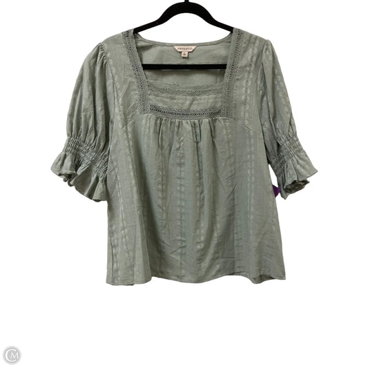 Top Short Sleeve By Frye And Co In Green, Size: L