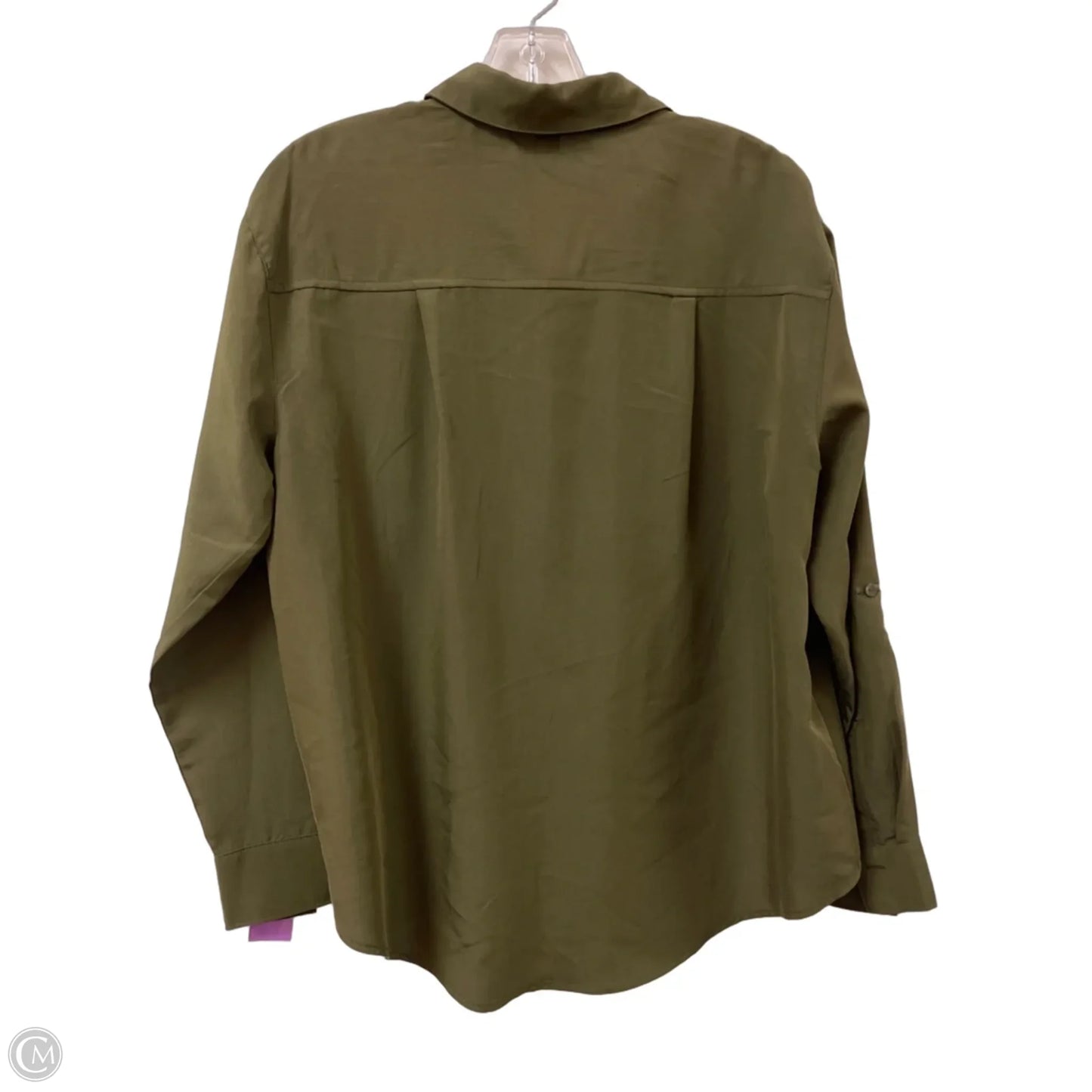 Blouse Long Sleeve By Old Navy In Green, Size: M