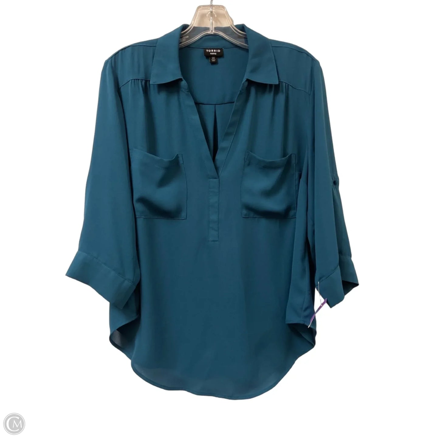 Top Long Sleeve By Torrid In Blue, Size: L