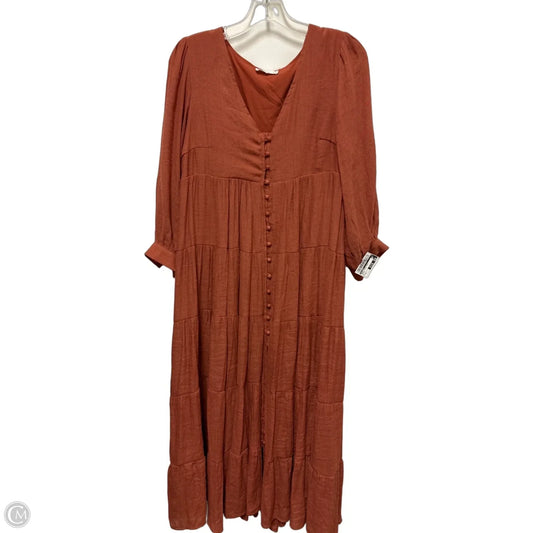 Dress Casual Maxi By In Loom In Orange, Size: M
