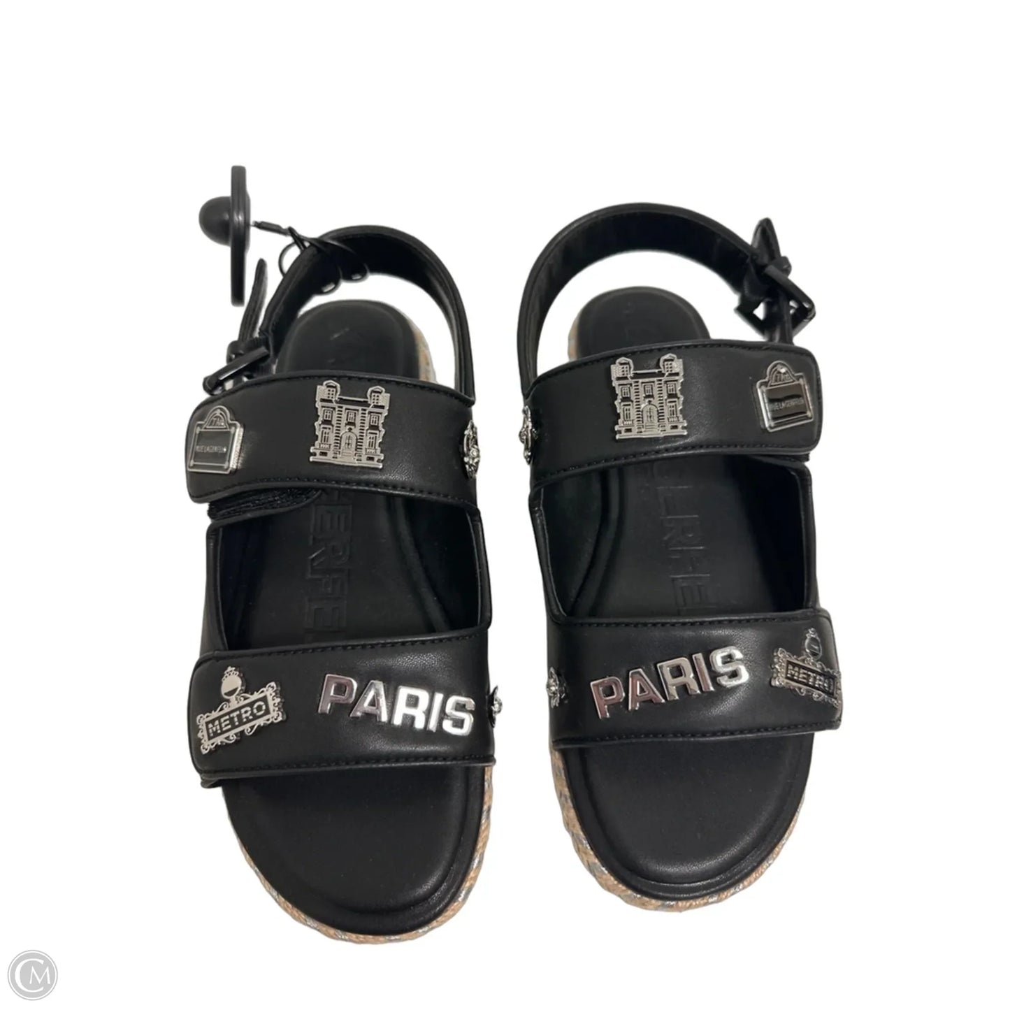 Sandals Designer By Karl Lagerfeld In Black, Size: 7