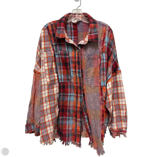 Blouse Long Sleeve By Oli & Hali In Red, Size: M