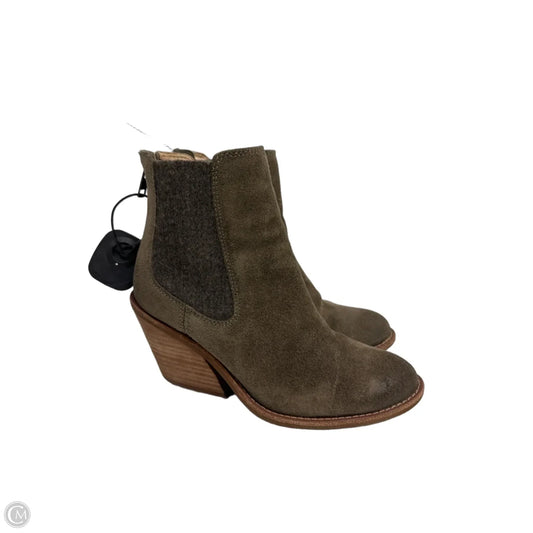 Boots Ankle Heels By Sofft In Grey, Size: 6
