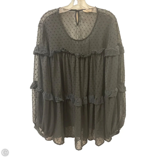 Top Long Sleeve By Oddi In Black, Size: 3x