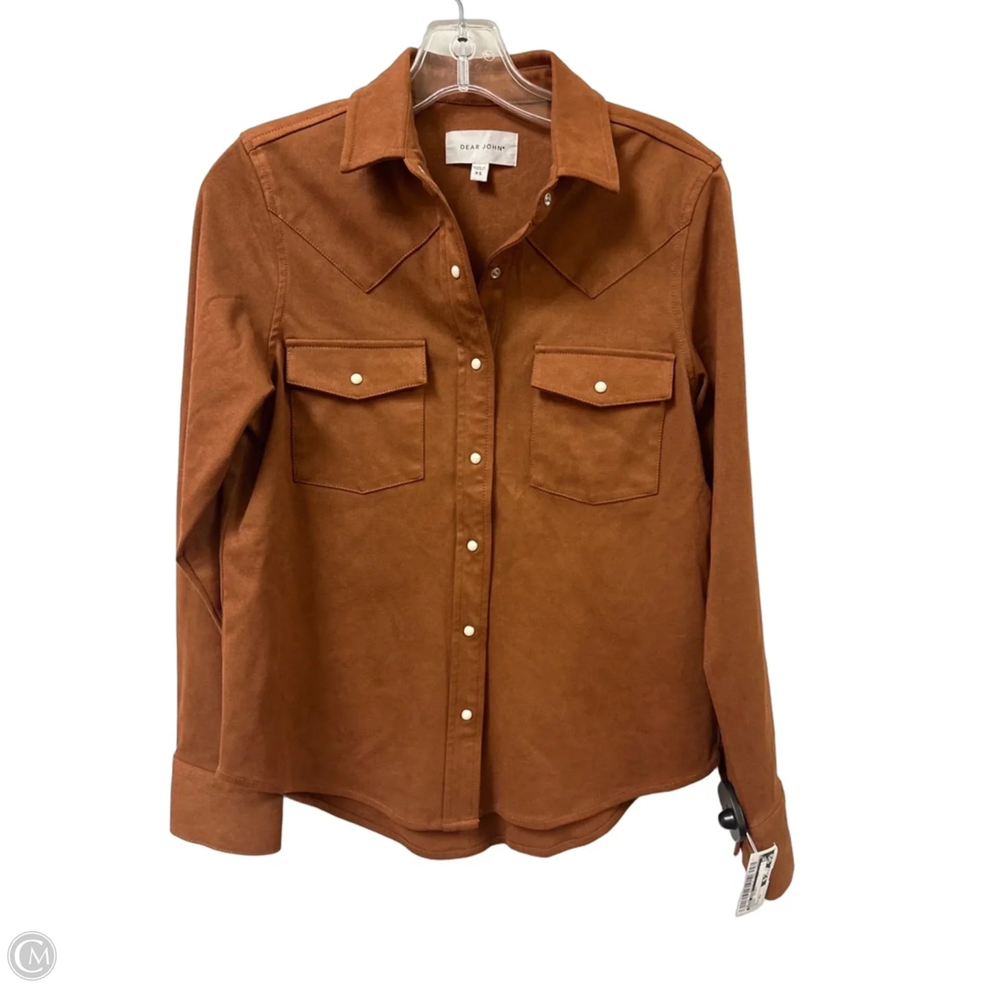 Jacket Shirt By Dear John In Brown, Size: Xs