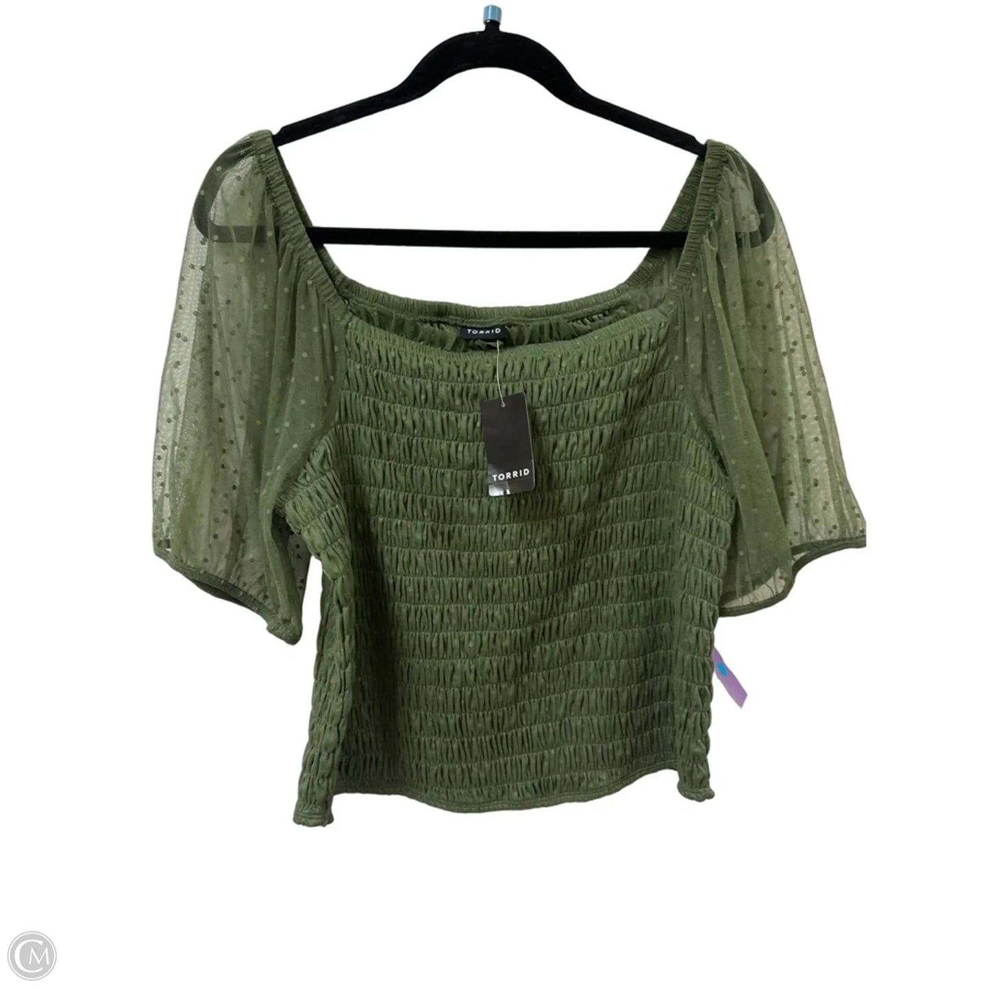 Top Short Sleeve By Torrid In Green, Size: 2x