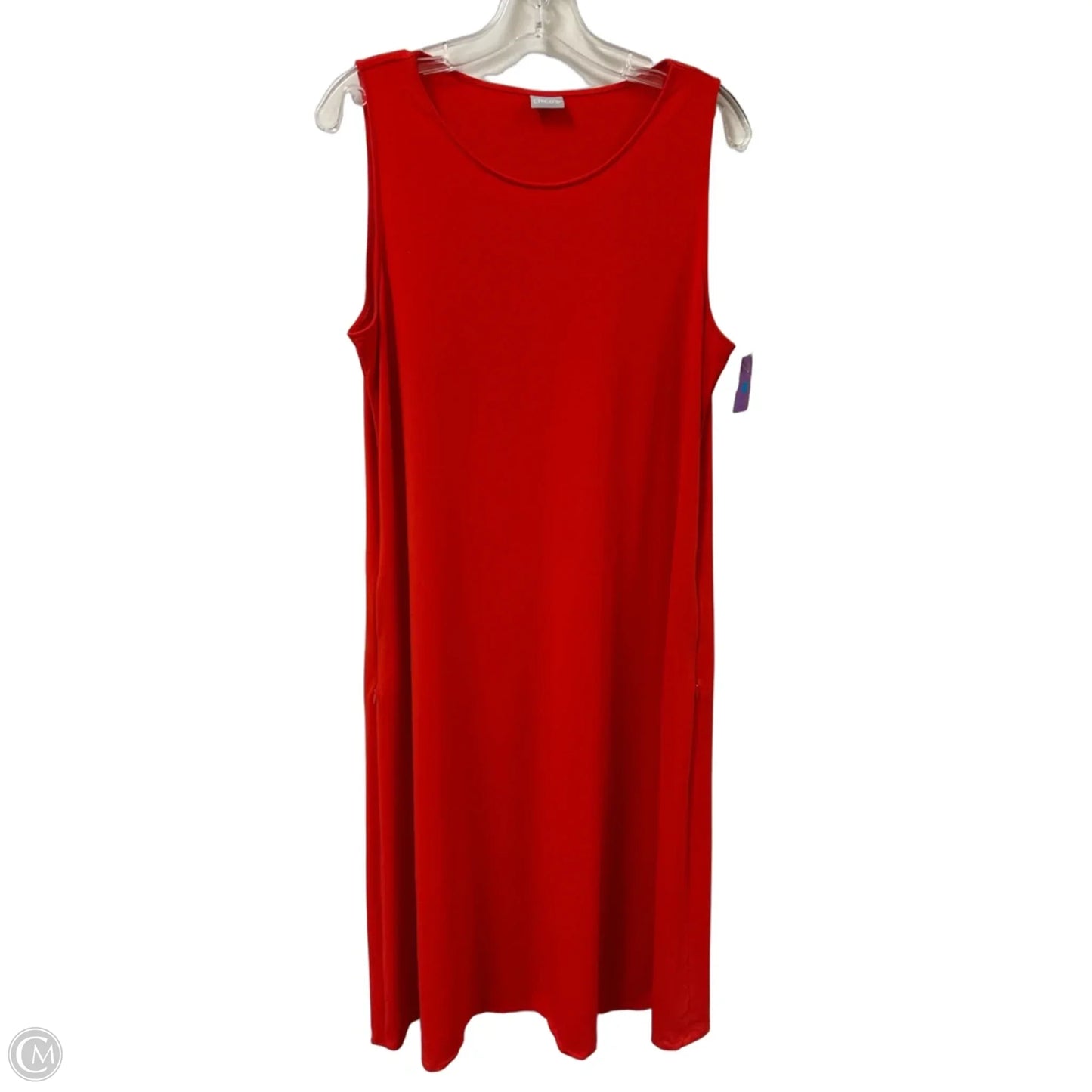 Dress Casual Maxi By Chicos In Orange, Size: Xl