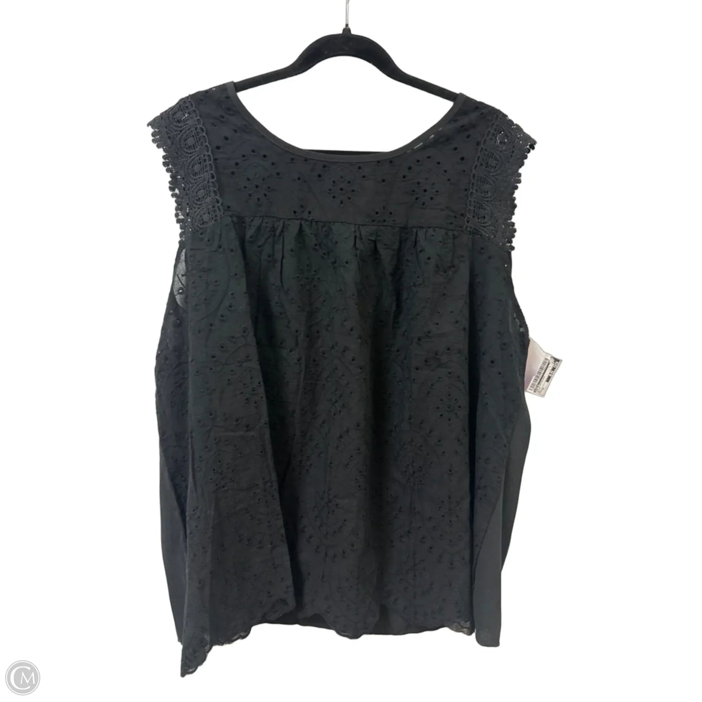 Top Sleeveless By Shein In Black, Size: 3x