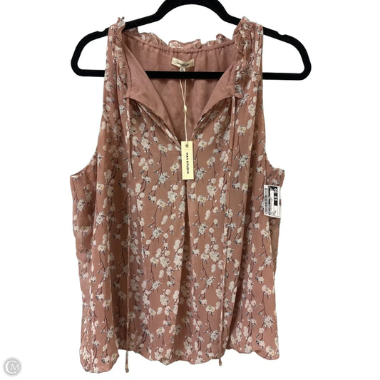 Top Sleeveless By Max Studio In Pink, Size: Xl