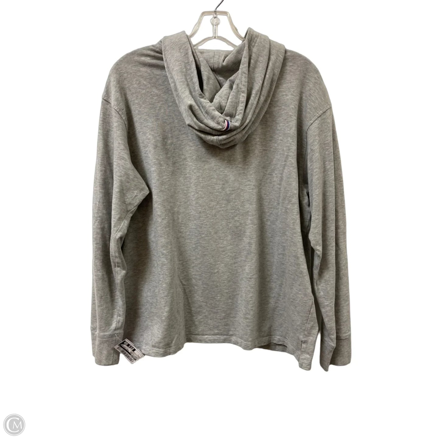 Athletic Sweatshirt Hoodie By Champion In Grey, Size: L