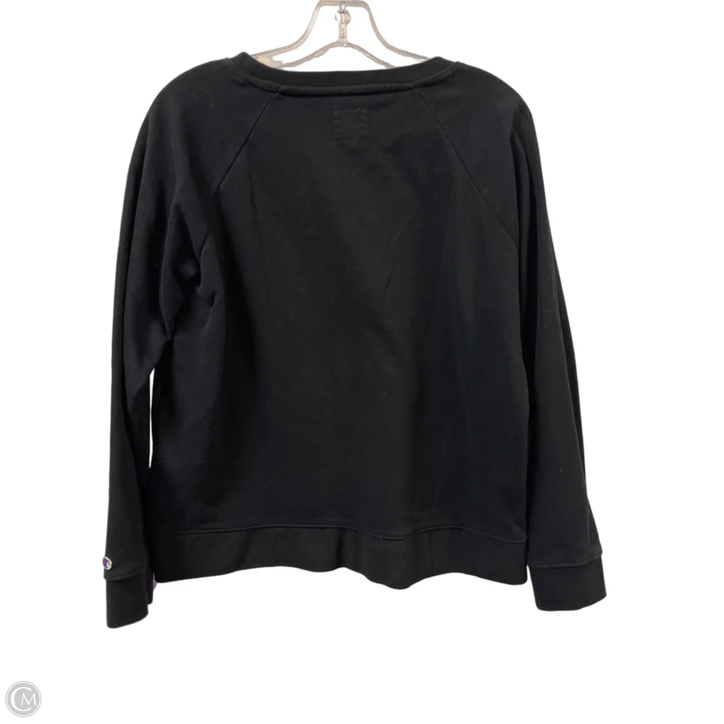 Athletic Sweatshirt Crewneck By Champion In Black, Size: M