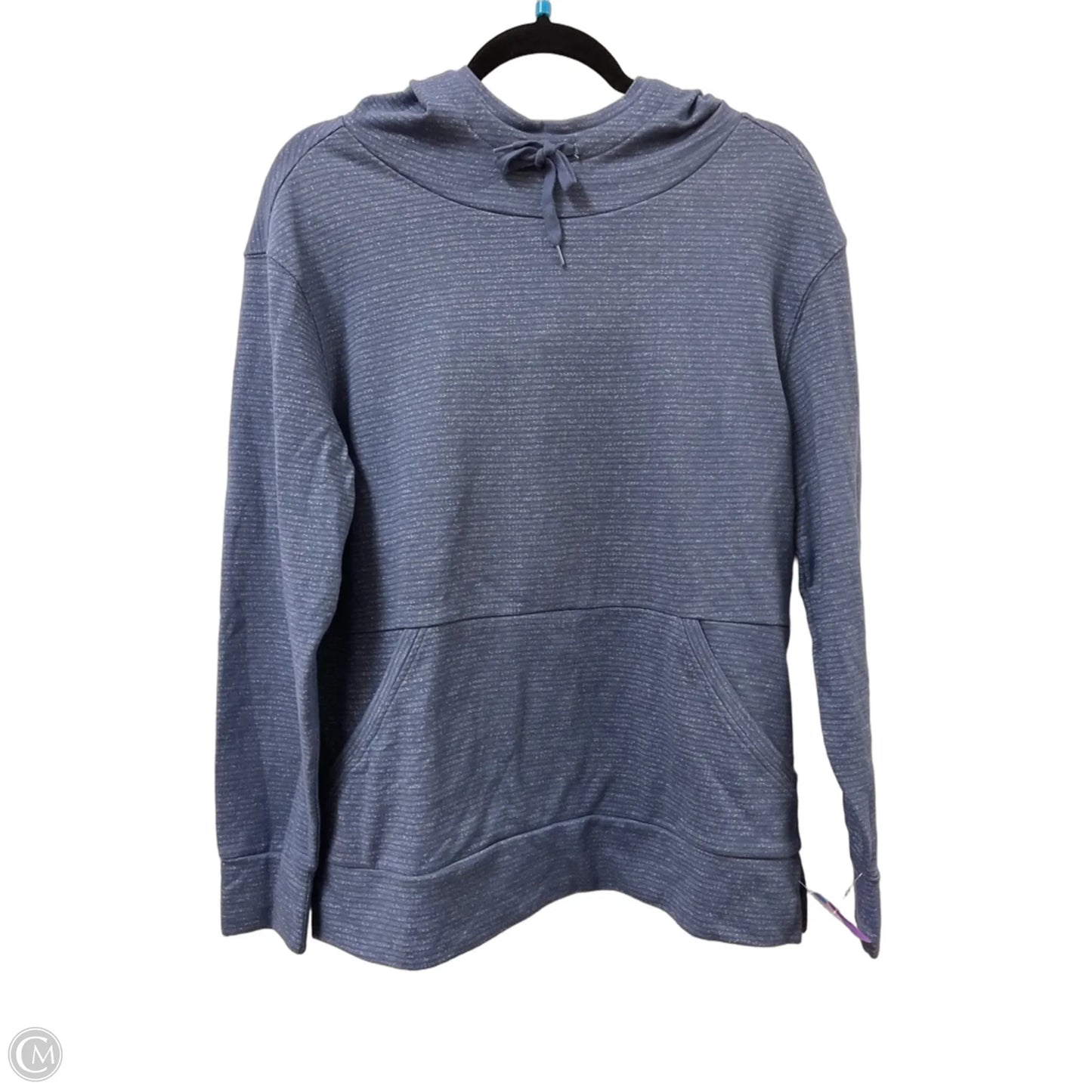Sweatshirt Hoodie By Champion In Blue, Size: L