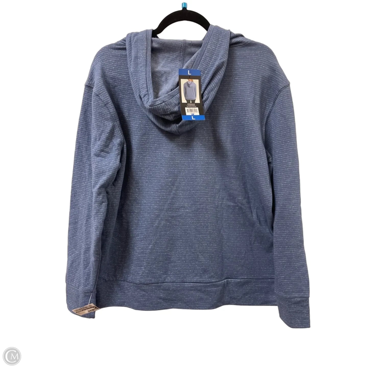Sweatshirt Hoodie By Champion In Blue, Size: L