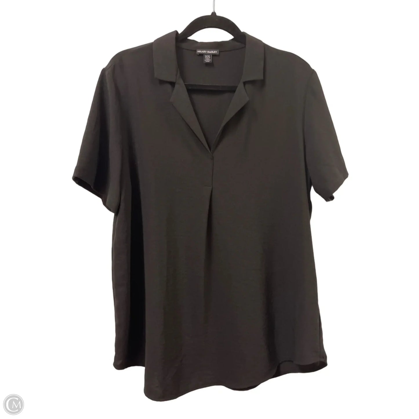 Top Short Sleeve By Hilary Radley In Black, Size: M