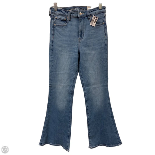 Jeans Wide Leg By American Eagle In Blue Denim, Size: 8