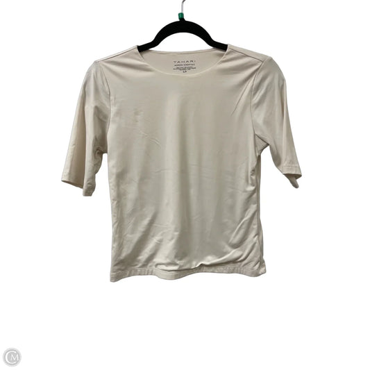 Top Short Sleeve By Tahari In Cream, Size: Sp