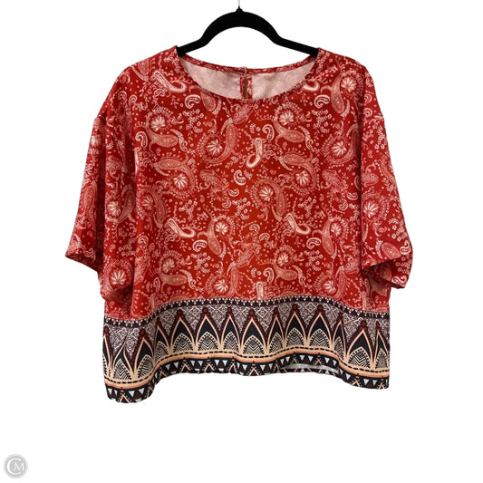Top Short Sleeve By Clothes Mentor In Red, Size: 1x