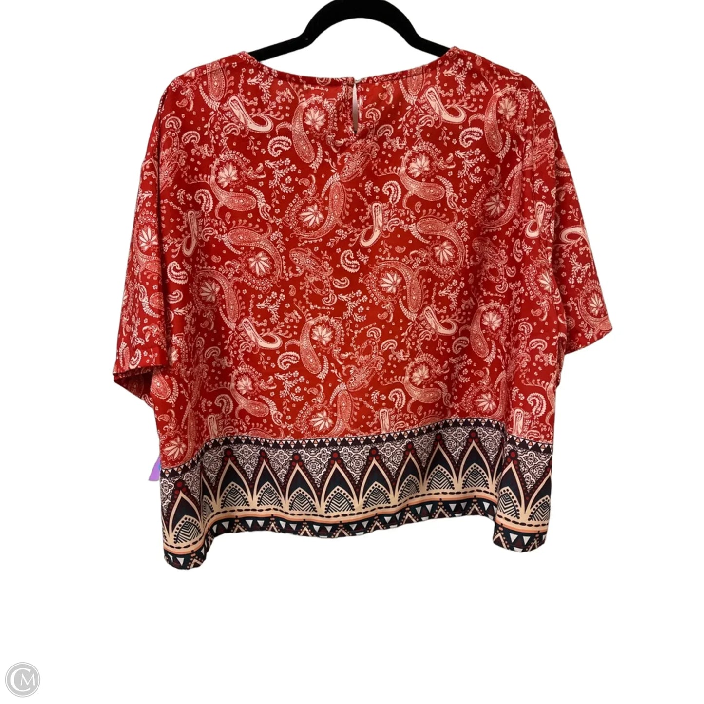 Top Short Sleeve By Clothes Mentor In Red, Size: 1x