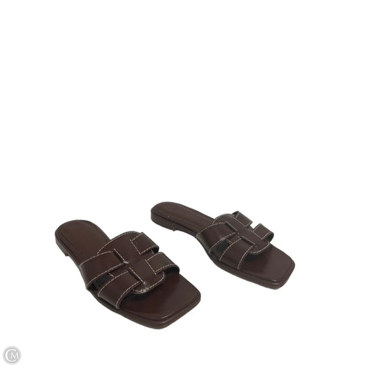 Sandals Flats By H&m In Brown, Size: 7.5