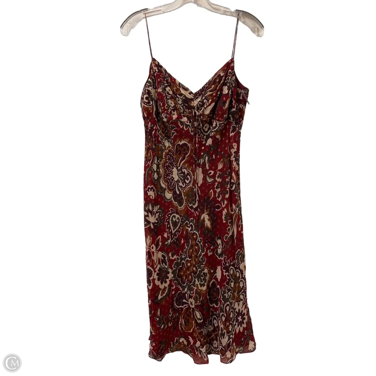 Dress Casual Midi By Ann Taylor In Red, Size: S