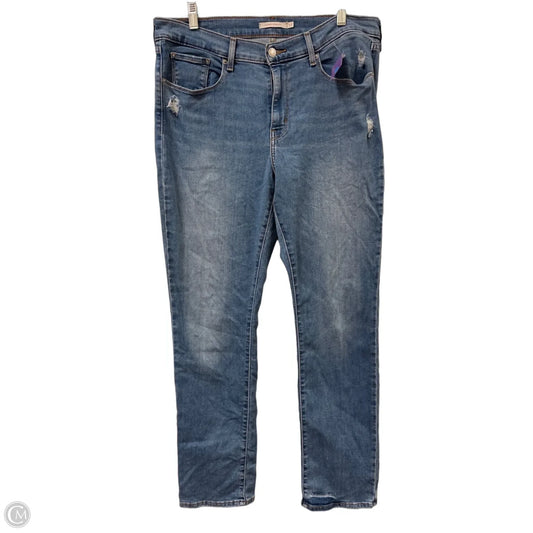 Jeans Skinny By Levis In Blue Denim, Size: 12