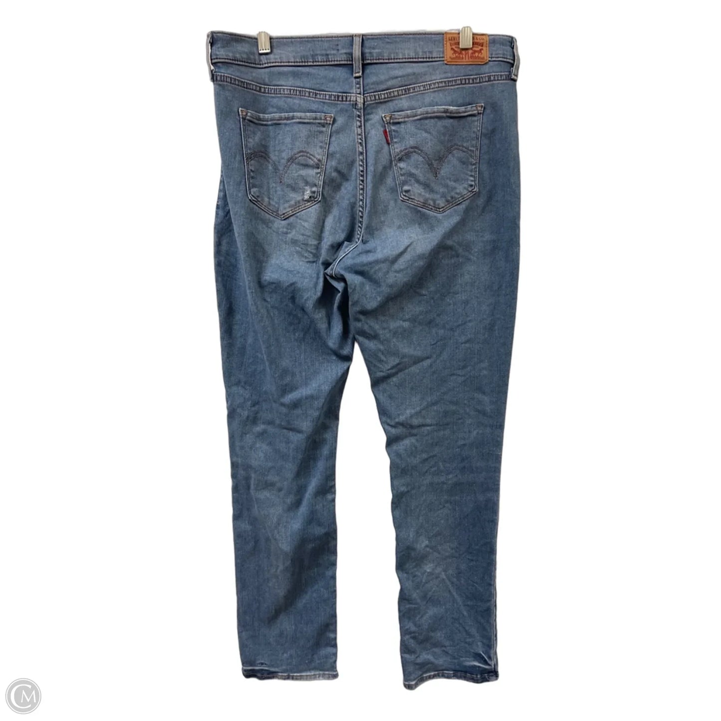 Jeans Skinny By Levis In Blue Denim, Size: 12