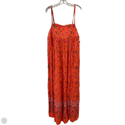Dress Casual Maxi By Anthropologie In Orange, Size: 2x